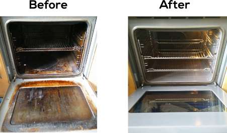 before and after oven cleaning west cornwall