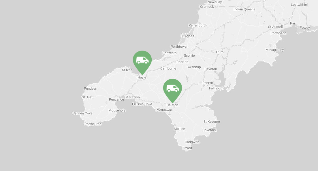 oven cleaner in helston and hayle map